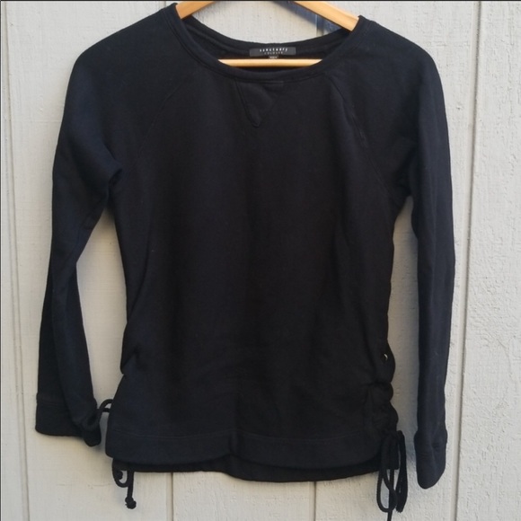 Sanctuary Sweaters - Sanctuary Colours | Black Side Lace Sweater XS